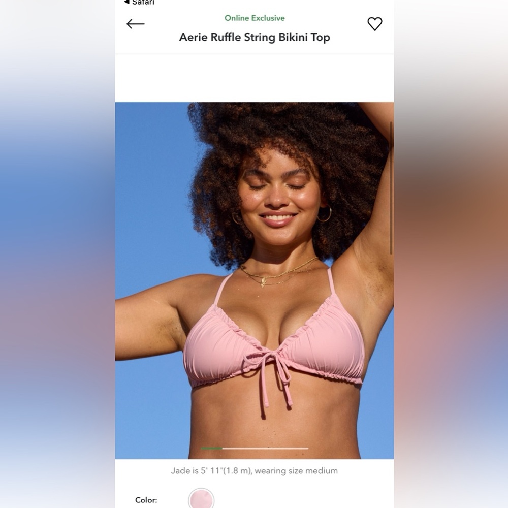 Aerie Ruffle String Bikini Top
